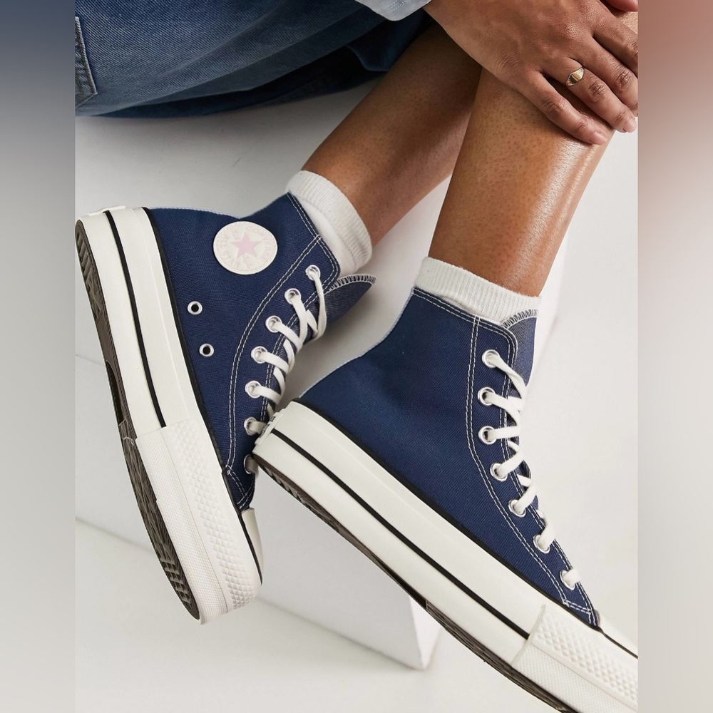 Chuck Taylor All Star Lift Platform Denim | Size 7.5 | Perfect Condition